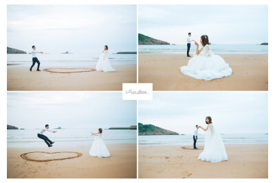 抓着暑假最后一天的尾巴，在海边放飞自我，皮肤被晒得通红；
虽然经常互怼，却掩盖不了满满的甜蜜和幸福。