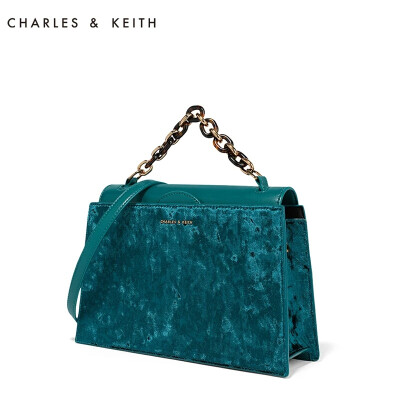 CHARLES&KEITH[新品]手提包CK2-50270033名媛风拼接链条单肩包