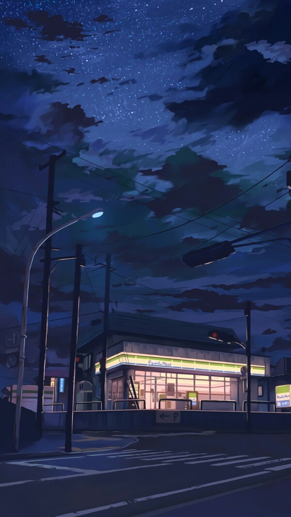 壁纸/夜景/手绘
