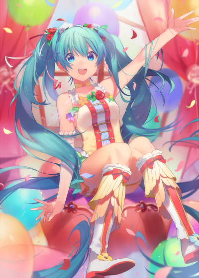 初音未来 绘师：へいわ（pixiv id=2640400） 本作品pixiv id=65775395