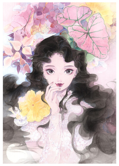 〔 手绘水彩美人 〕作者' 画画的小夏