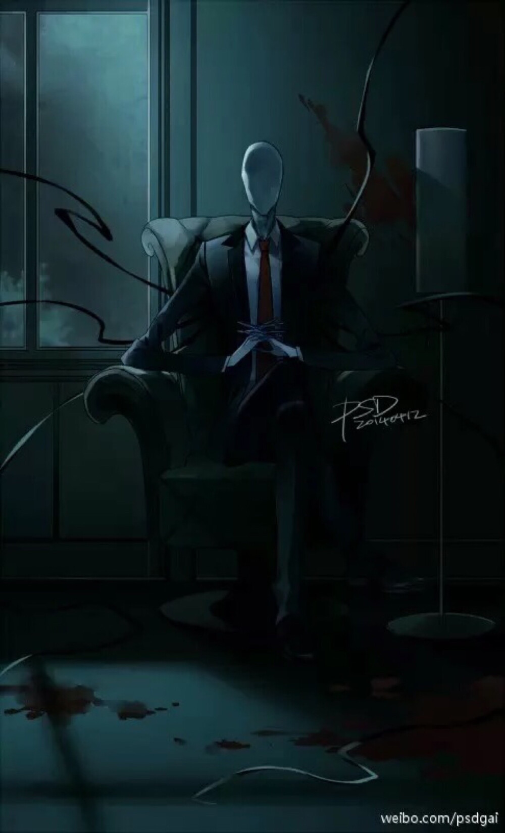 PSD大佬 Slender Man 瘦长鬼影 瘦叔