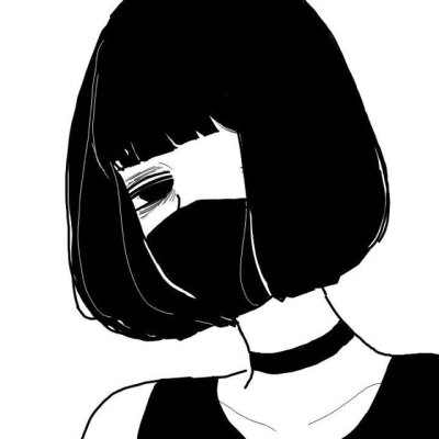 黑白，头像