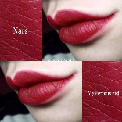 【大菇凉】【素齿 朱唇】彩妆 口红 试色@-盛泽-
Nars唇膏笔Mysterious red