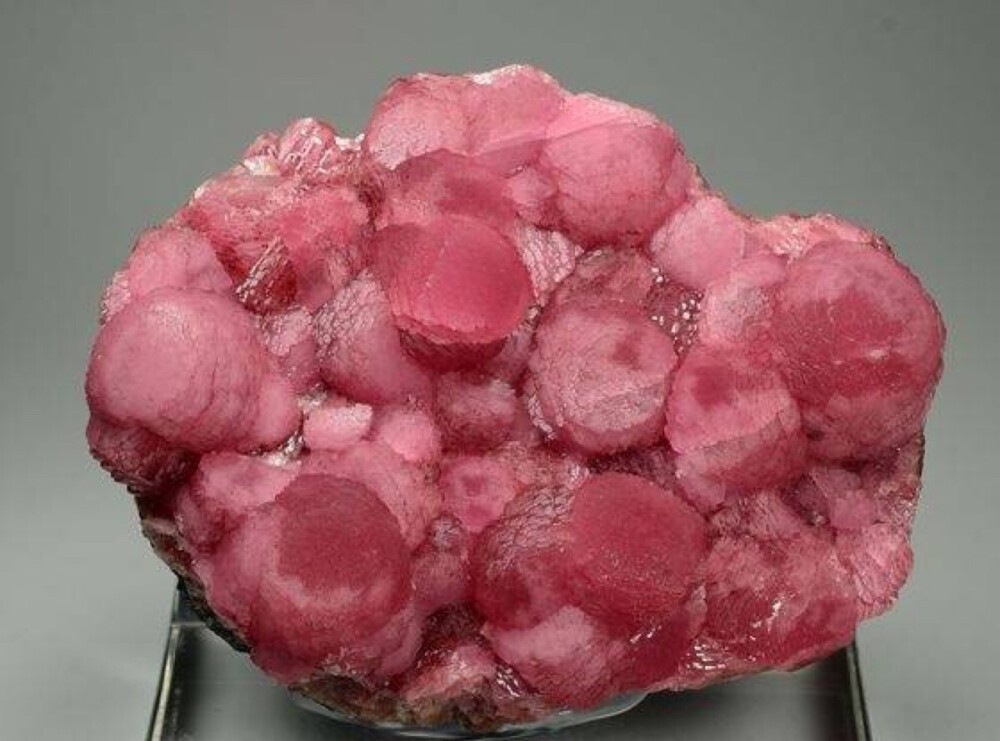 满满的一盘菱锰矿 Rhodochrosite 大西瓜~~ ​​​