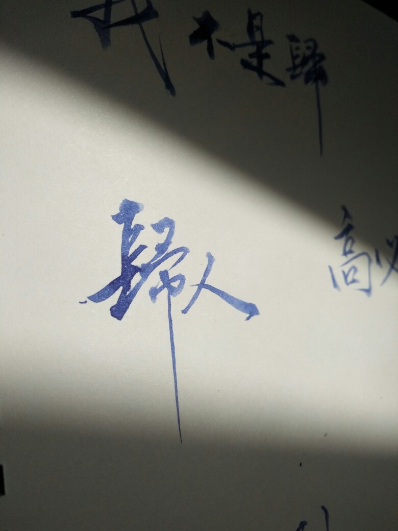 「白栀入酒」手写 错误