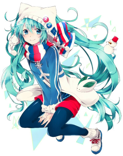 初音未来 虚拟歌手 双马尾 冬天服装