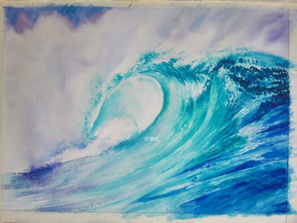 滔天巨浪 水彩 海浪 - 高清图片，堆糖，美图壁纸兴趣社区