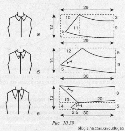 领子裁剪图
