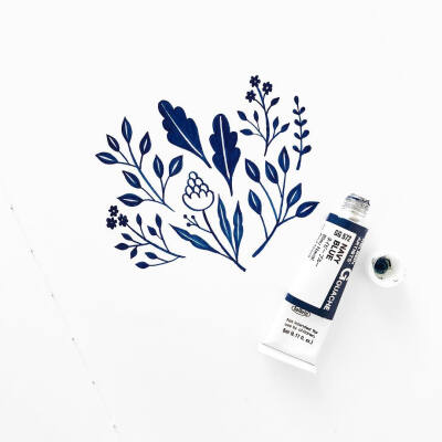 清新简笔画植物树叶手账素材插画 ‖ ins:archerandolive