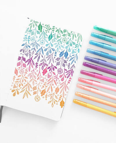 清新简笔画植物树叶手账素材插画 ‖ ins:archerandolive