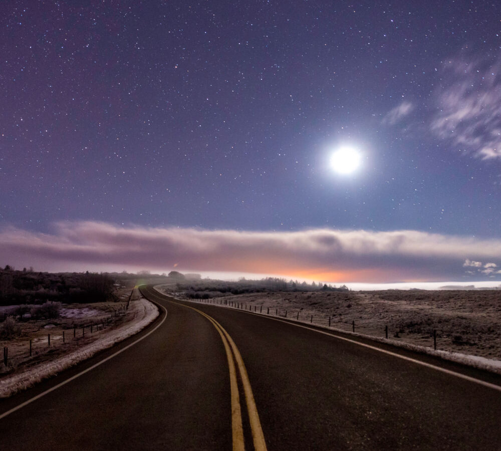 General 4024x3620 road clouds stars