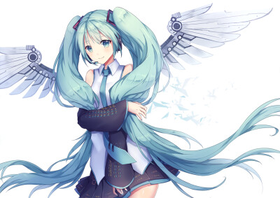 初音未来 绘师：Chariot.F（pixiv id=2797190） 本作品pixiv id=58740421