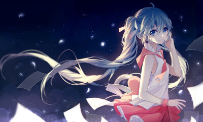 初音未来 绘师：Lococo:p（pixiv id=12342223） 本作品pixiv id=65932398