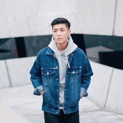 PSO Brand 16AW 水洗做旧 宽松落肩oversize 牛仔衣外套夹克 潮牌