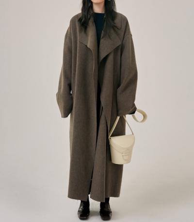 TheShellBoutique LOW CLASSIC HANDMADE RAW EDGE TRENCH COAT