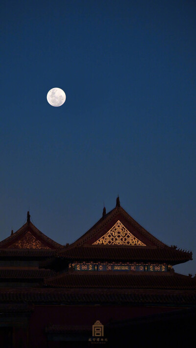 紫禁城【丁酉•深秋月】“霜过月逾白，夜深秋向寒” 照片取自@故宫博物院