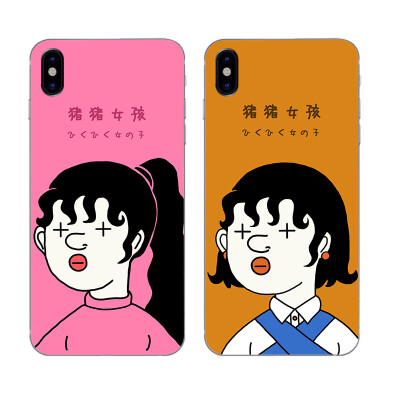 猪猪女孩iphoneX 8plus7plus6s 三星note8oppor9splus手机壳