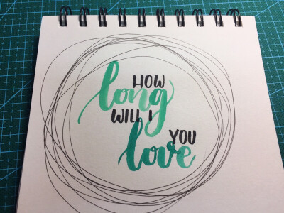 手写歌词 brushlettering