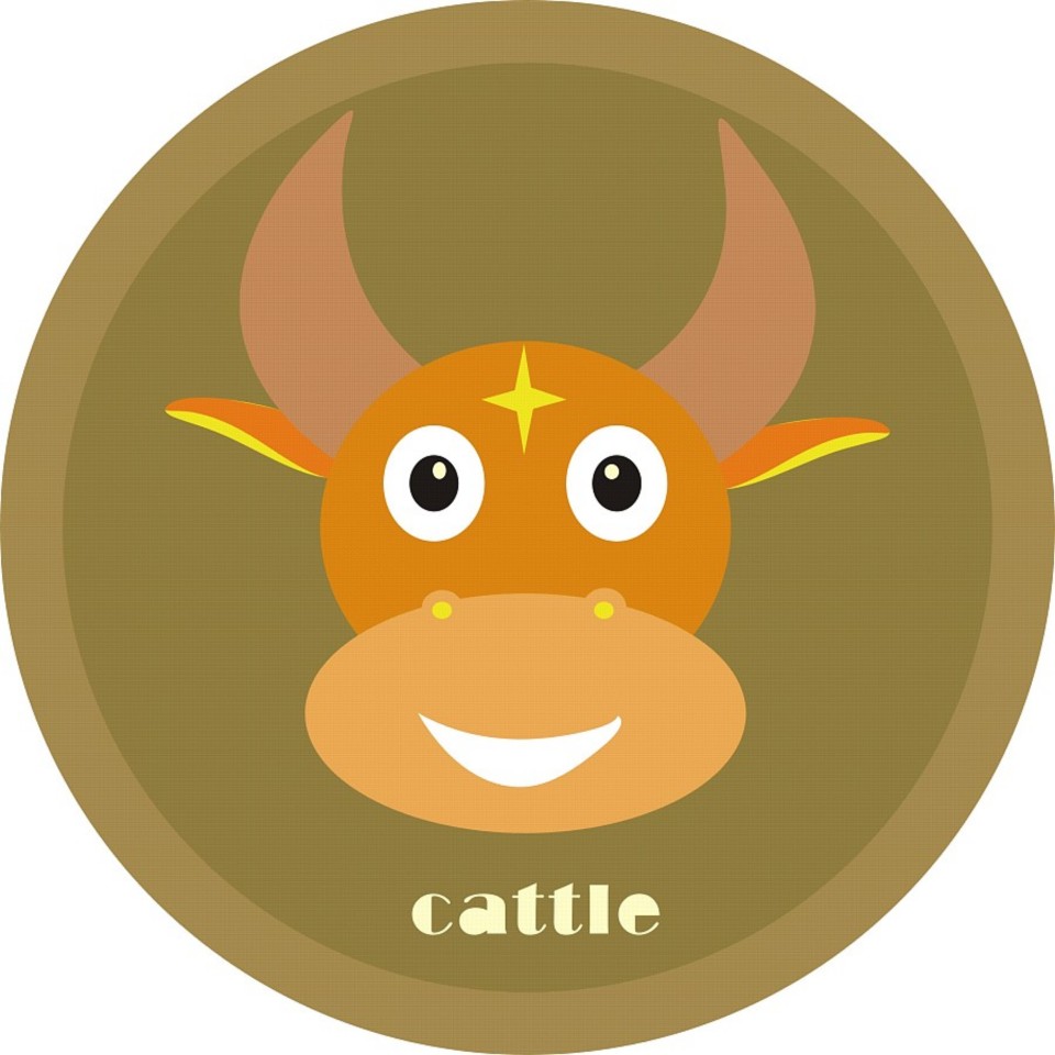 十二生肖图标设计——牛
