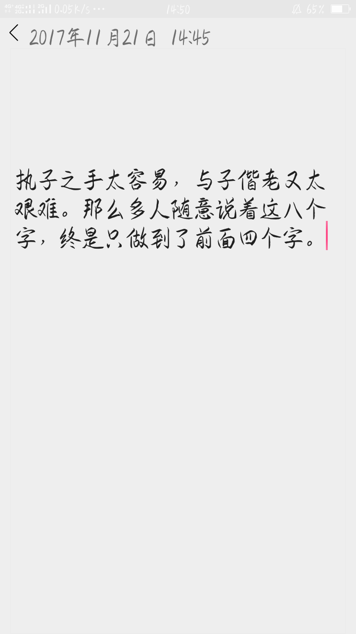 执子之手太容易，与子偕老又太艰难。那么多人随意说着这八个字，终是只做到了前面四个字。