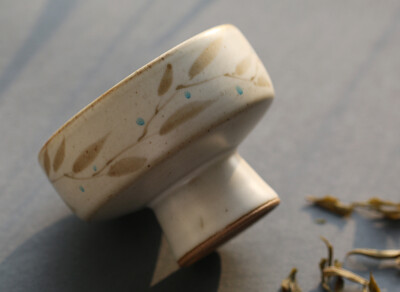 MY家 - 景德镇制 灼制拙器 竹影青花 做旧 功夫品茗茶杯/茶点杯