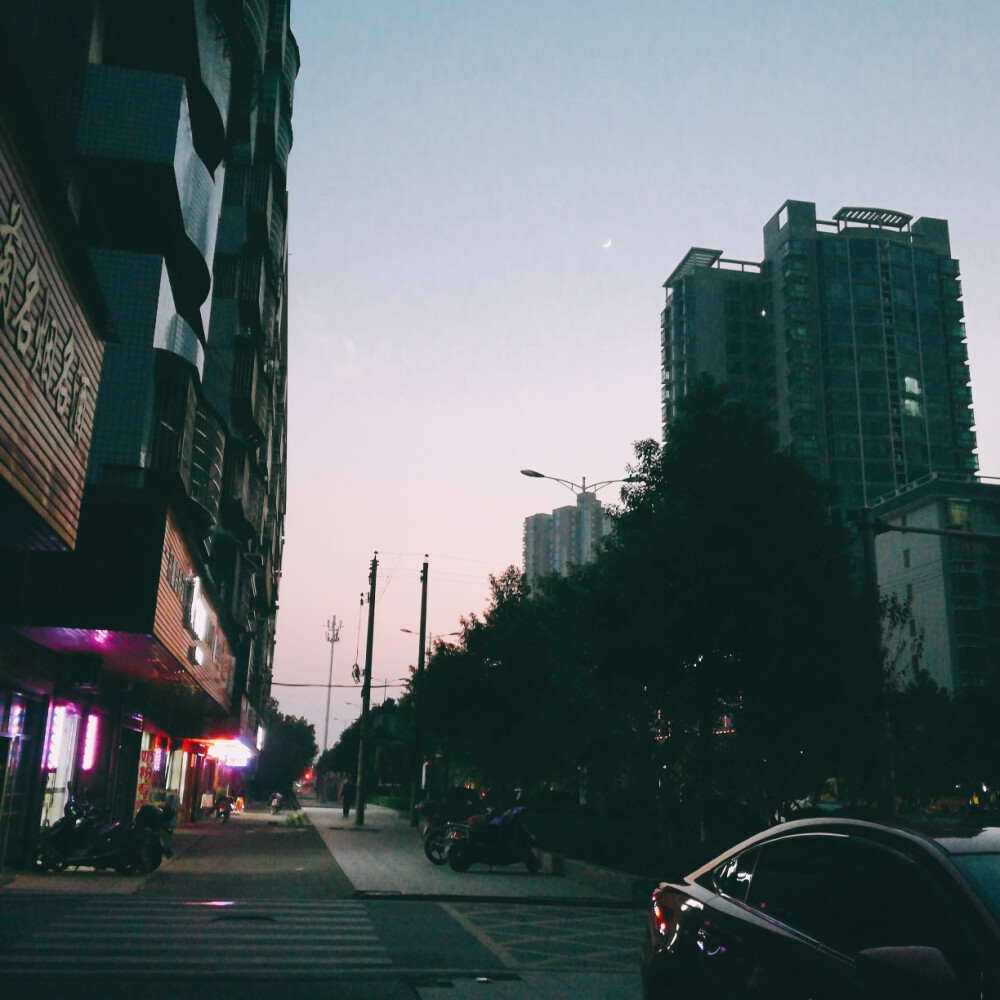 傍晚街道 - 高清图片，堆糖，美图壁纸兴趣社区