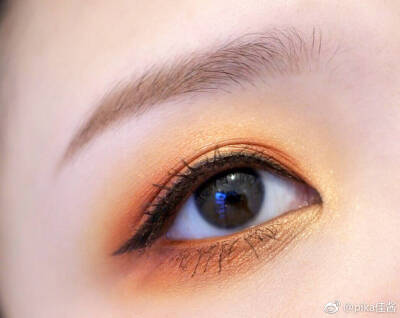 搬运 眼妆 日常 约会 化妆教程 妆面欣赏 图源见水印！！ 落日妆 南瓜色