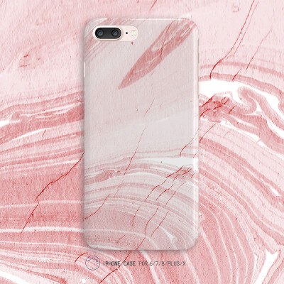 NUTCASE 粉色光面iPhone8X手机壳大理石苹果6s 7plus轻薄硬壳
