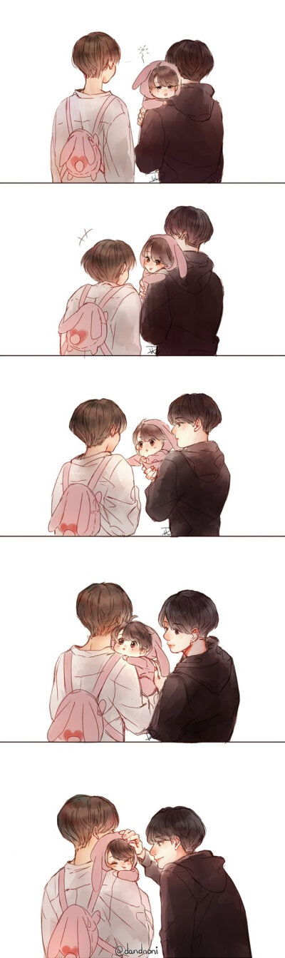 一家三口的幸福生活