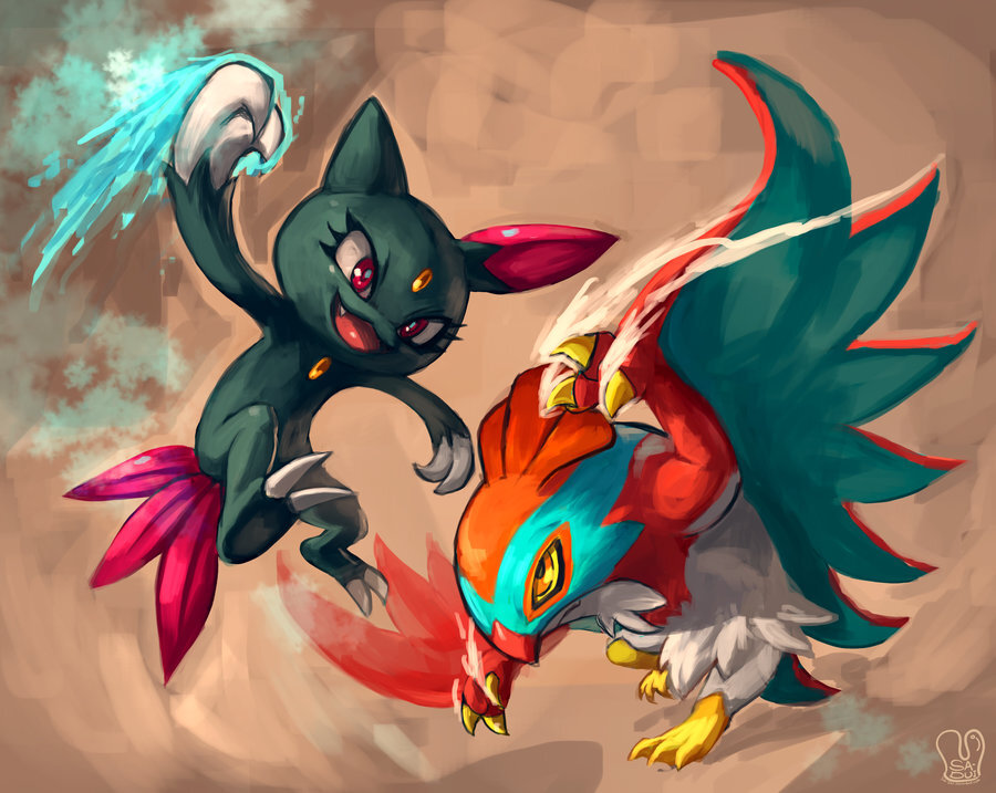 Pokemon : Hawlucha vs Sneasel by Sa-Dui