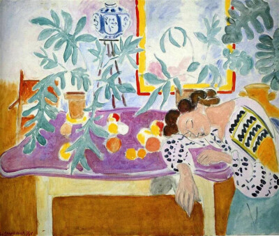 Still Life With Sleeper, Henri Matisse [法]
世事浮云何足问，不如高卧且加餐 