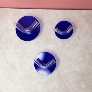 定制
            耳边铛  4原创设计S925银针透明蓝色亚克力立体艺术耳夹耳钉耳环