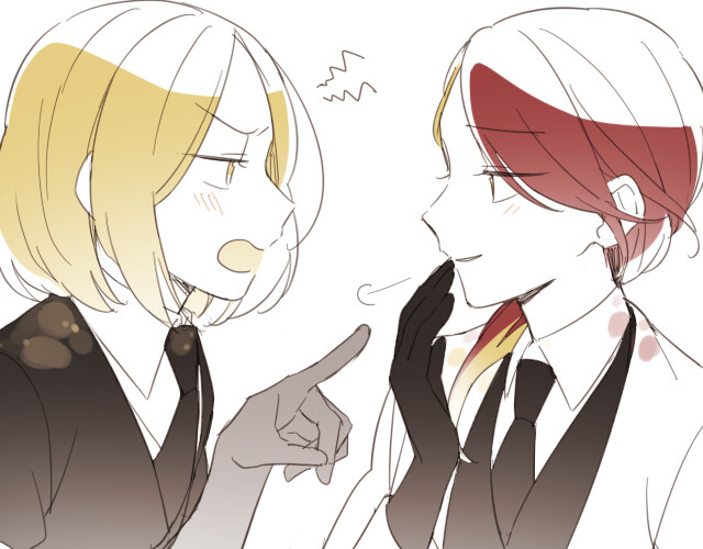 宝石之国 黄钻石 伊尔洛 金红石 露琪尔
https://www.pixiv.net/member_illust.php?mode=manga&illust_id=65977824