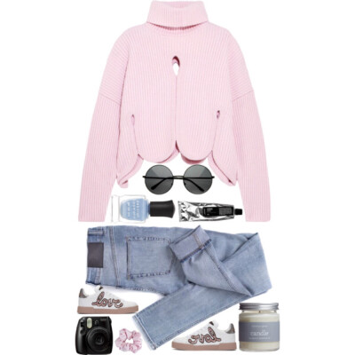 A fashion look from November 2017 featuring striped t shirt, suede jacket and pink skirt. Browse and shop related looks.