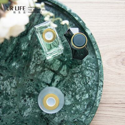 现货 悦生活/Matches/大理石圆形托盘/精致首饰珠宝托盘拍摄道具