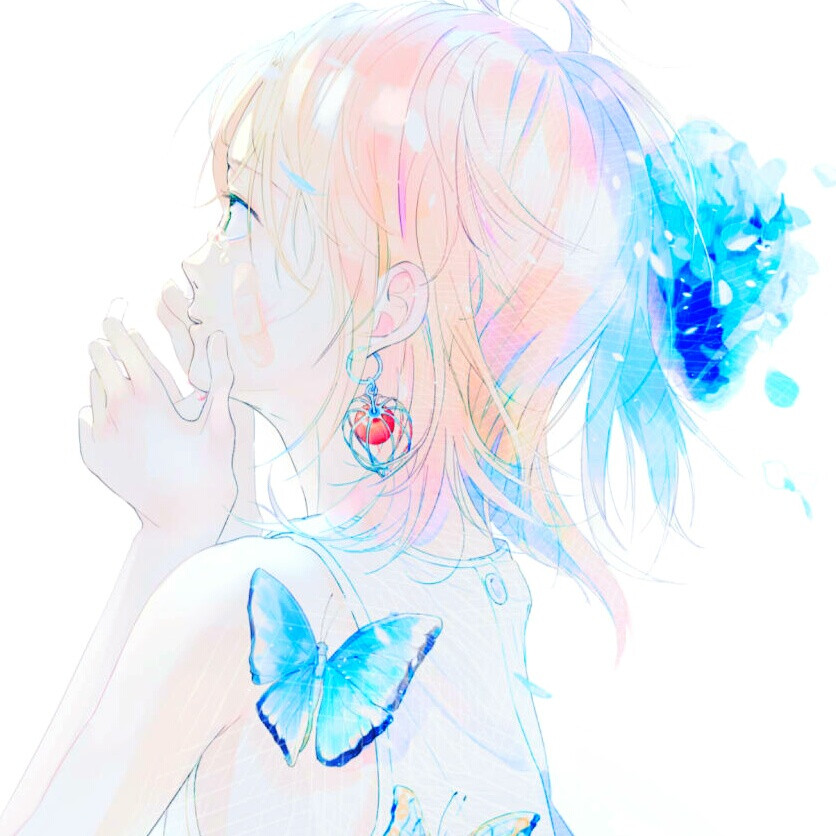 · 如果有一天我不见了，那一定是先去了我们一定会见面的地方等你咯。那么天堂见，可以的话最好晚点来哦，我啊，不怕等你的。
[kili]二次漫头 动漫 卡通 女头 自截 调色 禁二传 少女 气质 短发 蝴蝶 侵权删