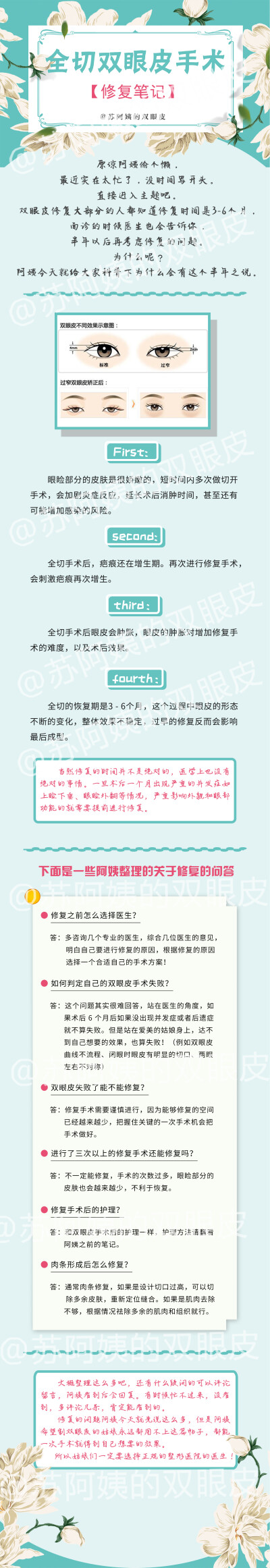 关于全切双眼皮手术失败后修复的哪些事儿.阿姨整理了一个比较全面的内容分享给大家