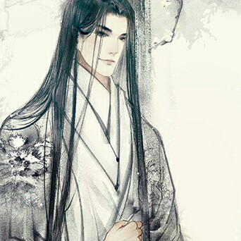 #杂# 动漫男头 古风墨色 剑网三 长发美男prprpr 作者：山魂