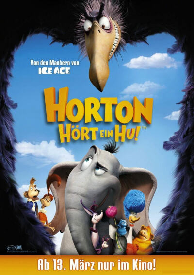 影片《霍顿与无名氏》是一部2008年3D动画片。电影的故事讲述了一只叫霍顿的大象，给“无名镇”中的居民们重新找到一个适合居住的地方，解救“无名镇”市民的生命。