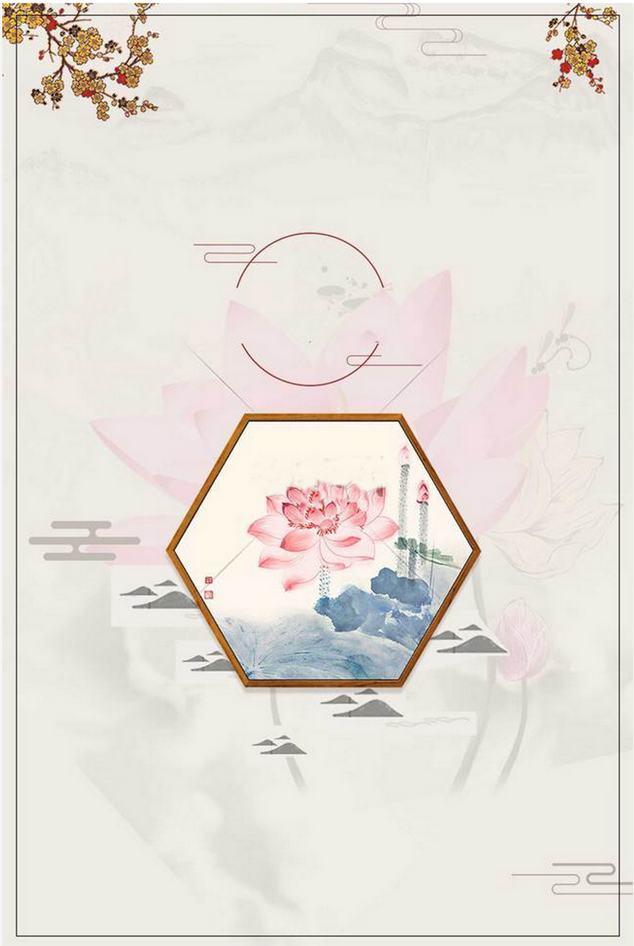 中国风荷塘月色荷花背景图 - 堆糖，美图壁纸兴趣社区
