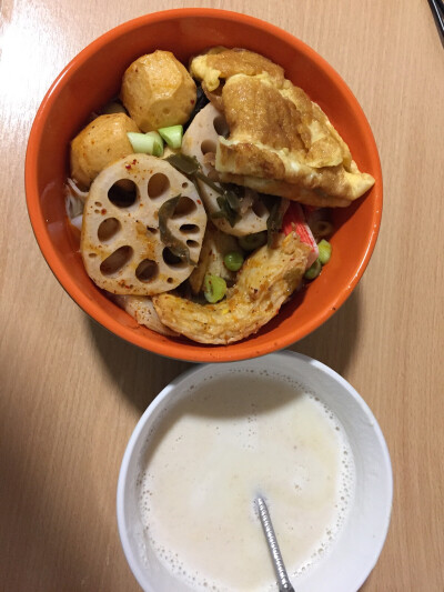 麻辣烫加豆浆