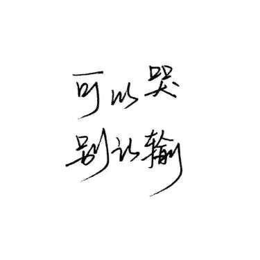 秀丽笔 笔笔墨字 文字控 小清新 文艺 可以哭 别认输