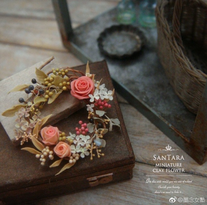 微观世界中的软陶泥土，揭秘见图五。ins：miniature_clay_flower ​​​​