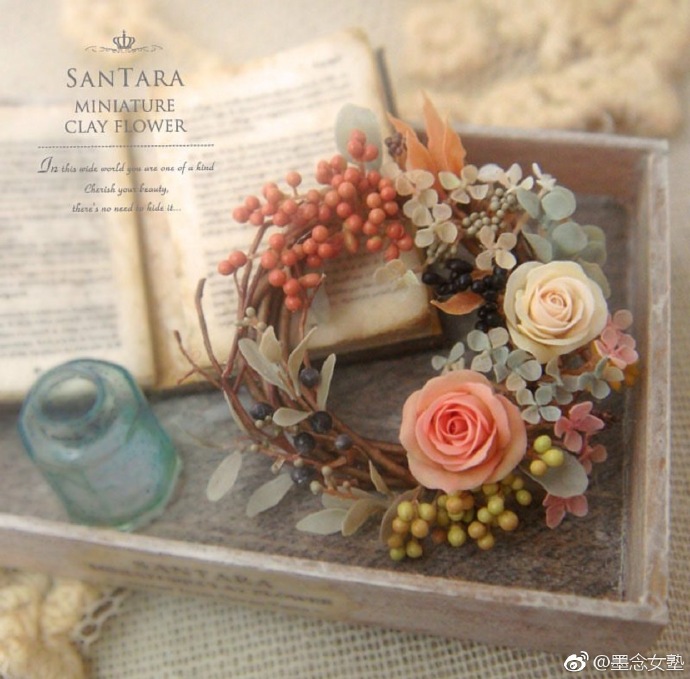 微观世界中的软陶泥土，揭秘见图五。ins：miniature_clay_flower ​​​​