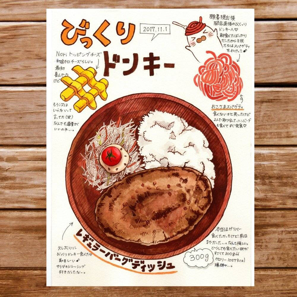 美食插画手帐