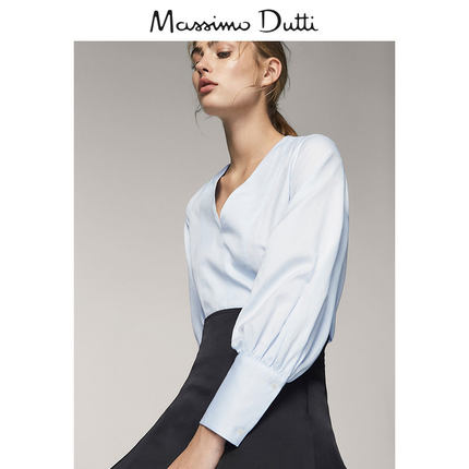 Massimo Dutti 女装 全棉V领衬衫 05186734403