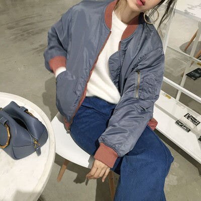 Bomber Jacket 独家定制 重磅双面穿 廓形夹棉大长袖飞行服棉服