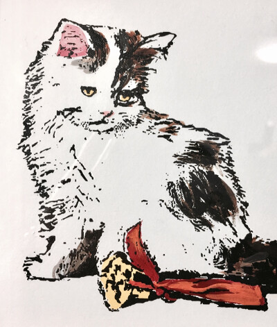 丝网版画 猫