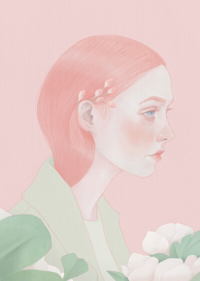 【花儿与女孩】台湾插画师Hsiao-Ron Cheng（郑晓嵘）